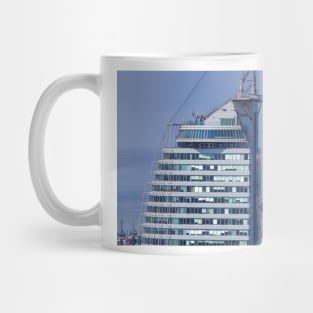 Atlantic Sail City Hotel, harbor, Havenwelten, Bremerhaven, Bremen, Germany Mug